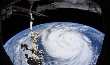 View of Hurricane Ida from aboard the International Space Station