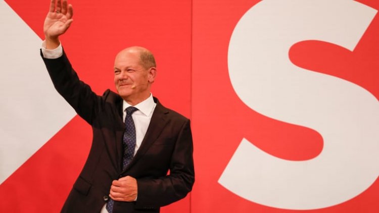 German SPD celebrates narrow win at general election