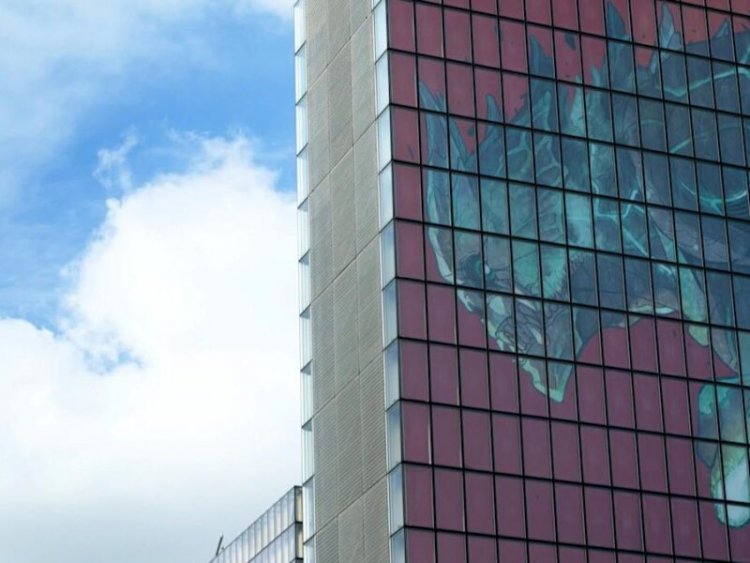 Manga hero Kaiju covers entire facade of National Library in Paris