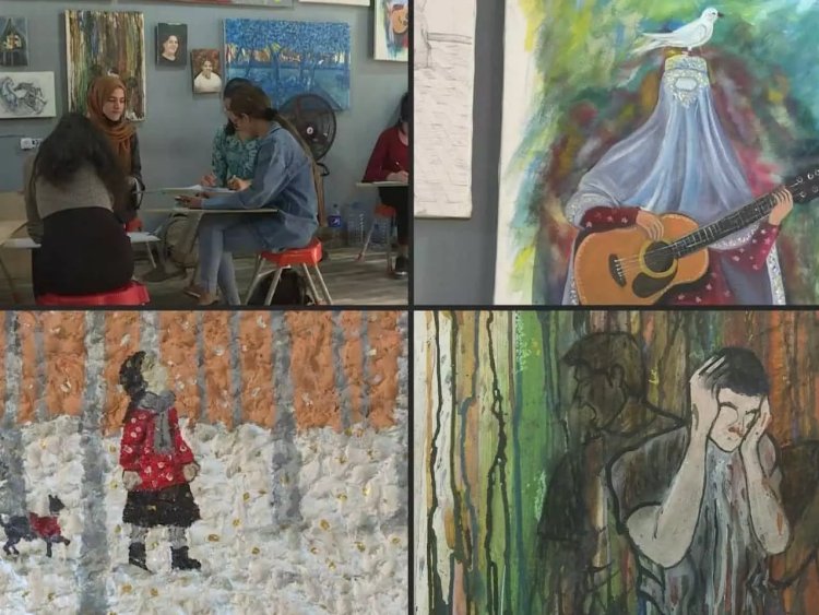 Tajikistan art class a home away from home for Afghan exiles