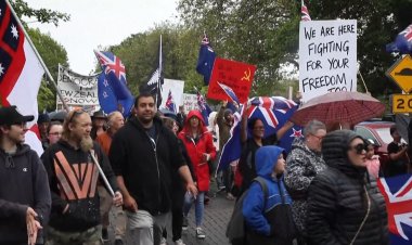Thousands protest Covid restrictions in New Zealand
