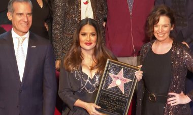 A star on the Hollywood Walk of Fame honoring Salma Hayek