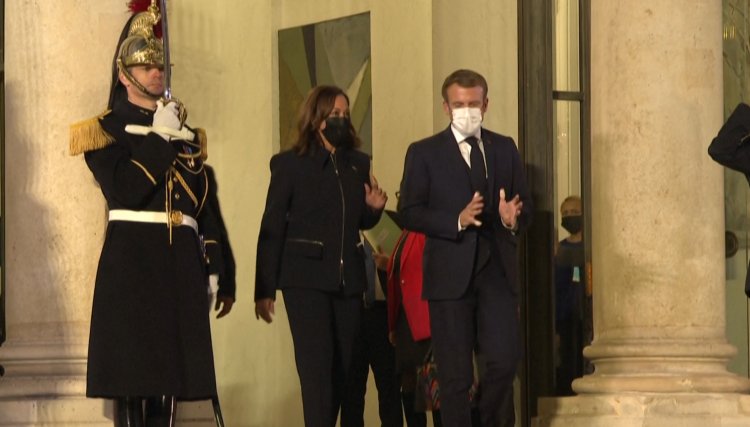 Harris, Macron seek to patch up France-US ties
