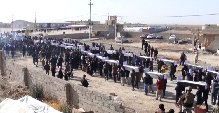 Iraq holds funeral for Yazidi mass grave victims of IS