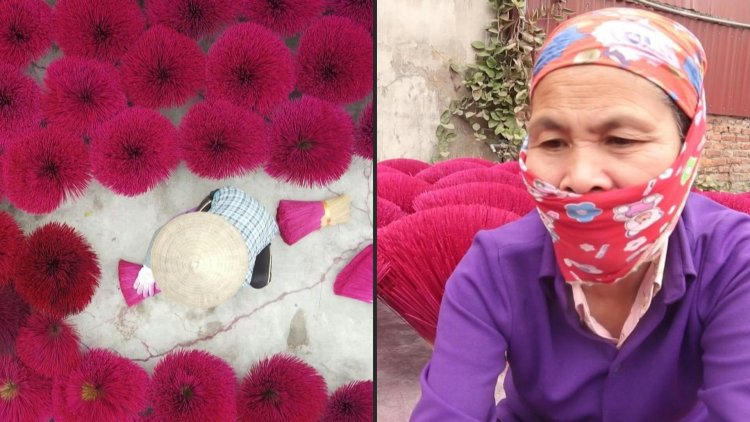 Covid pall over Vietnam's pink incense village as Lunar New Year nears