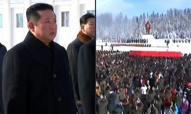 North Korea marks ex-leader's birthday with snowy celebration
