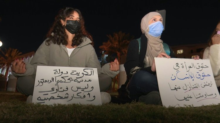 Kuwaiti women protest against ban on 'indecent' yoga retreat