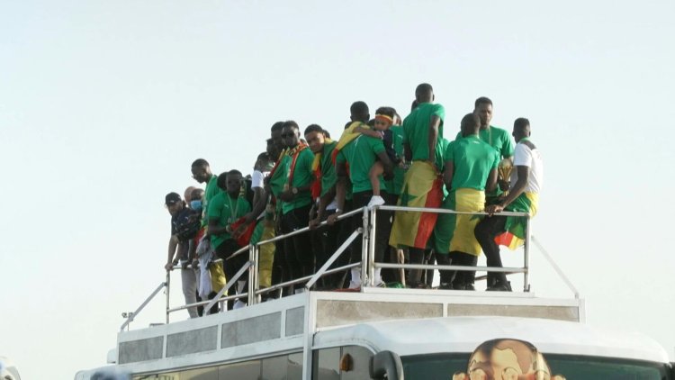 Senegal arrived home after winning the Africa Cup of Nations
