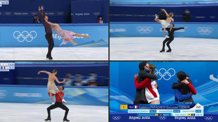 French ice dancers Papadakis and Cizeron win first Olympic gold