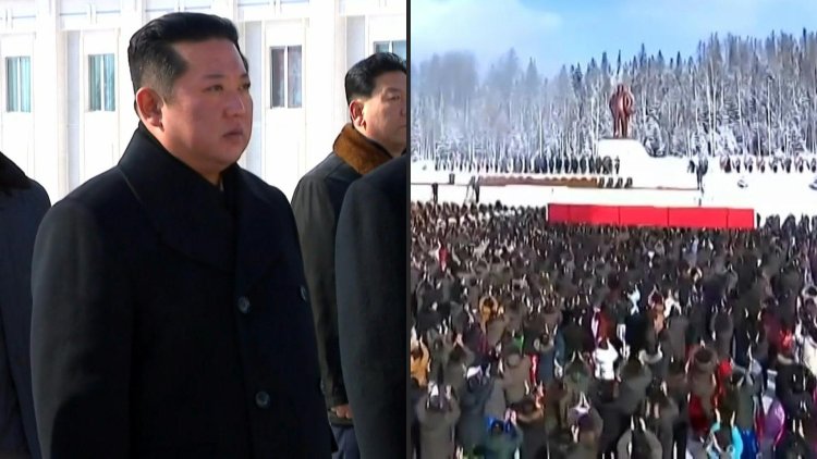 North Korea marks ex-leader's birthday with snowy celebration