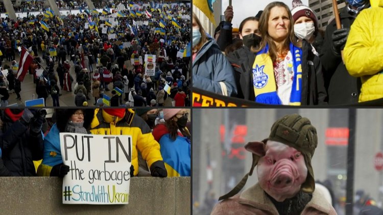 Pro-Ukraine demonstration in Canada