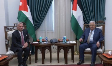 King Abdullah II of Jordan meets President Abbas in Ramallah