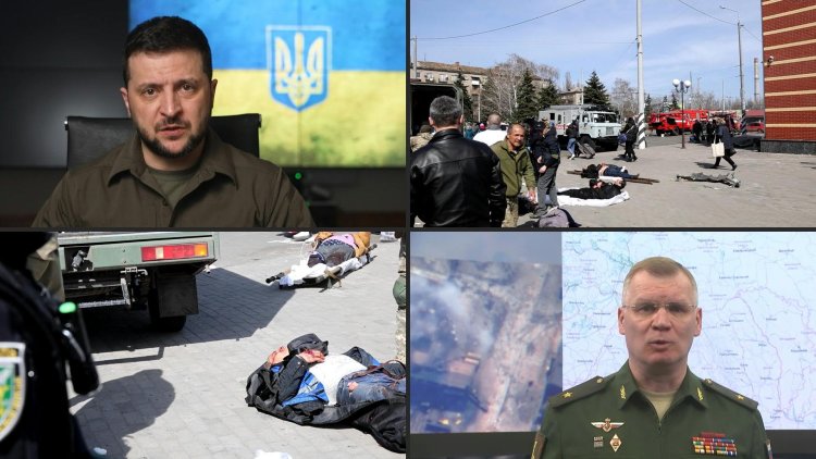 Fifty-two dead in station bombing as civilians flee eastern Ukraine