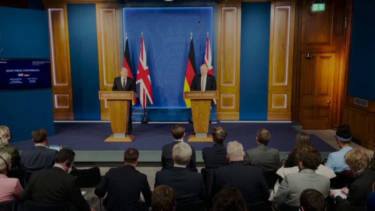 The UK and German leaders Boris Johnson and Scholz met
