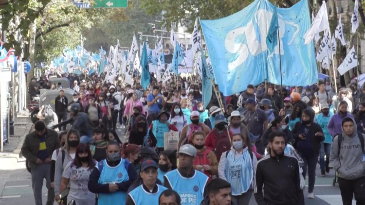 Argentines march for jobs, food, amid rampant inflation