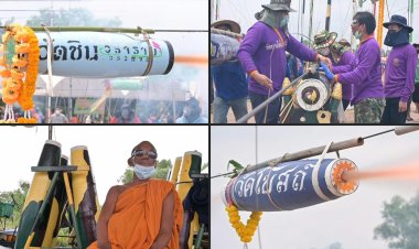 Hundreds have a blast at Thailand amateur rocket festival