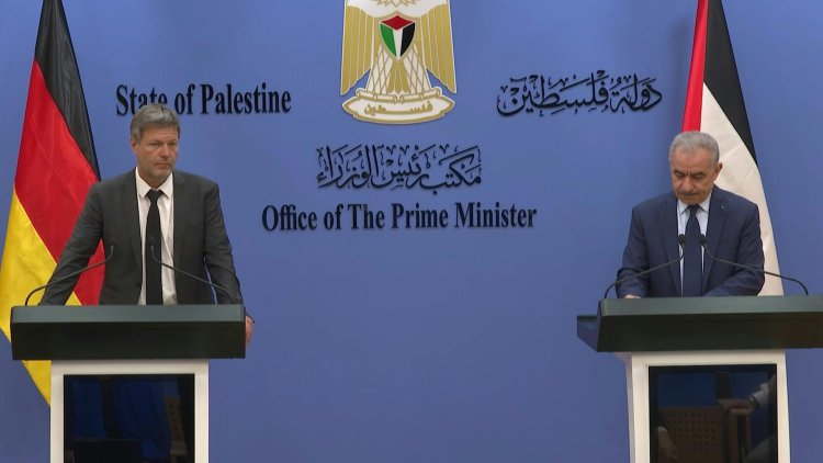 Palestinian PM and German Vice-Chancellor hold joint presser in West Bank