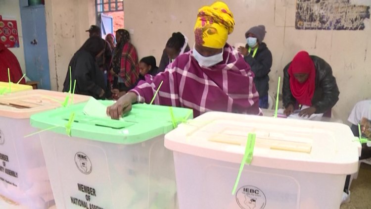 Jittery Kenya votes in close-fought election race