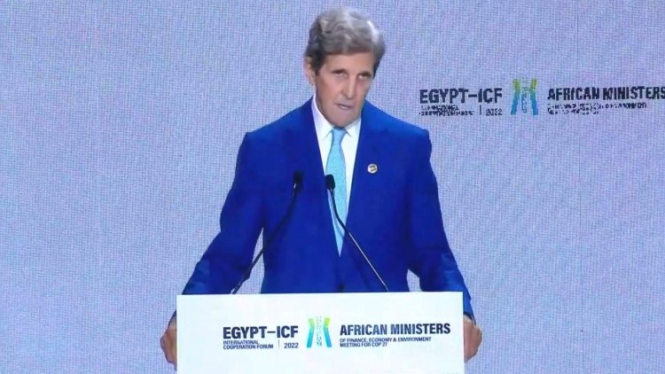 Kerry meets African leaders in Egypt for climate talks