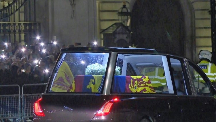 Queen Elizabeth II's coffin returns to London