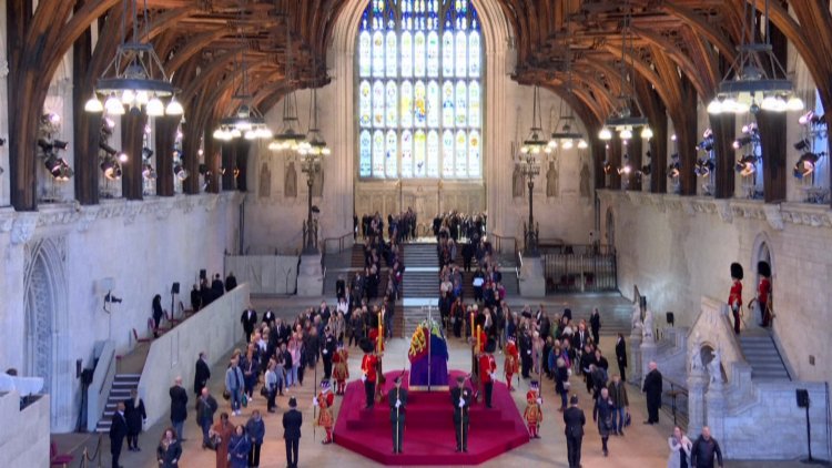 Leaders pay their respects to Queen Elizabeth II at Westminster Hall