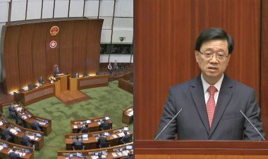 Hong Kong chief executive delivers his first policy address