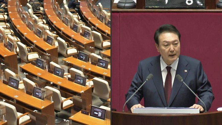 South Korea's opposition party boycotts president's budget speech