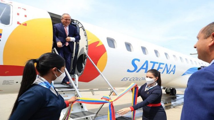 First Colombian commercial flight arrives at Venezuela