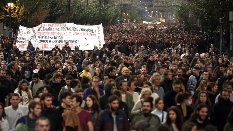 In Greece commemorate the 1973 student uprising