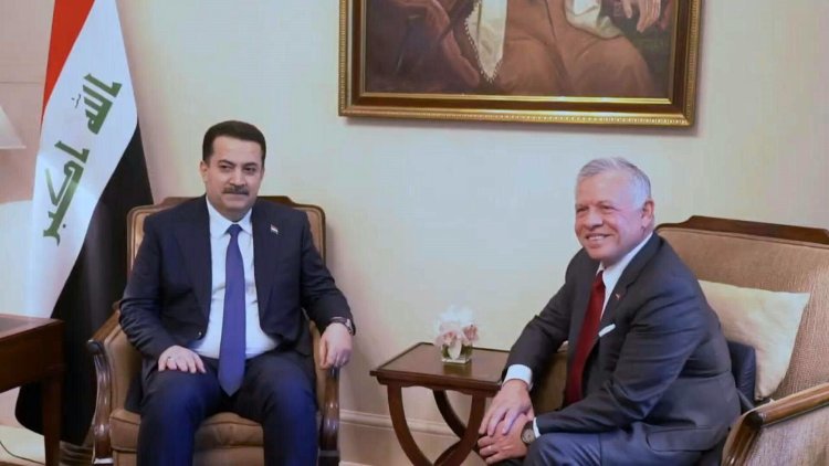 King Abdullah II of Jordan hosts Iraq PM al-Sudani in Amman