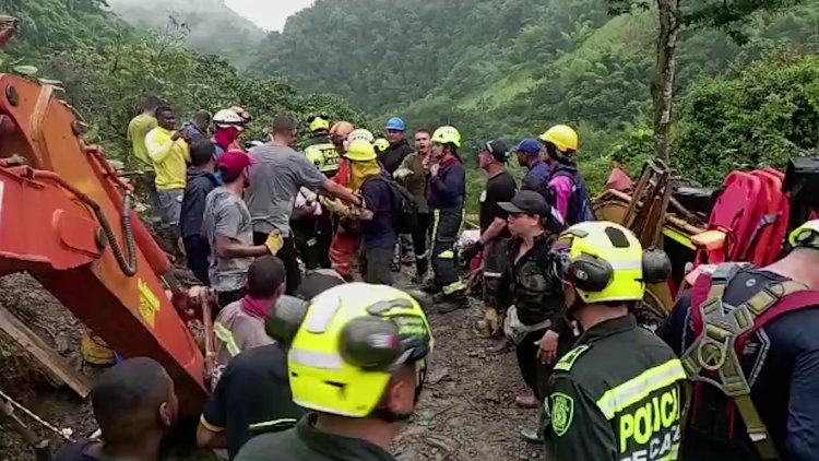 At least 34 killed in Colombia landslide