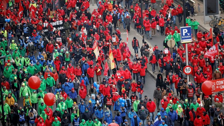 Protest over cost of living crisis in Brussels