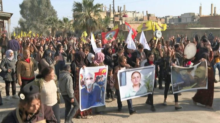Syrian Kurds protest against Paris attack