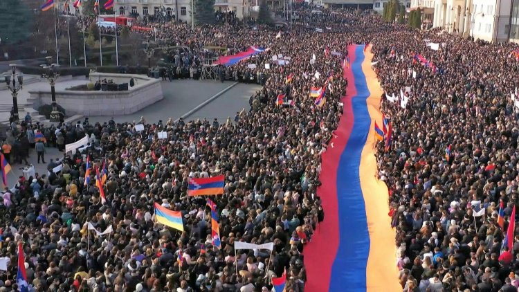 Thousands rally in Nagorno-Karabakh to protest land blockade