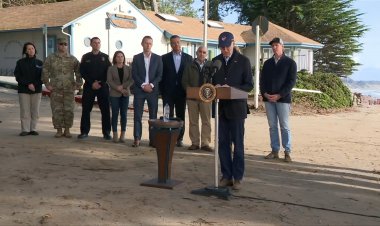 Joe Biden arrives in California to survey storm damage