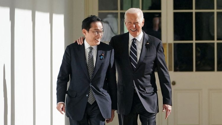 Biden, Kishida tout more muscular Japanese military role