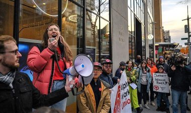 Google workers rally in New York to protest recent layoffs