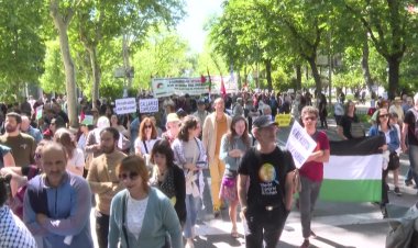 Thousands attend pro-Palestinian protest in Madrid