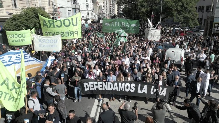 Protests Over University Budget Cuts in Buenos Aires