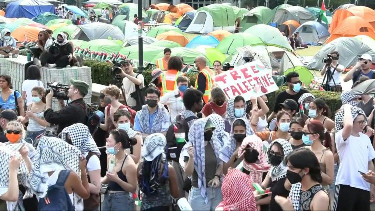 Columbia University Suspends Protesters