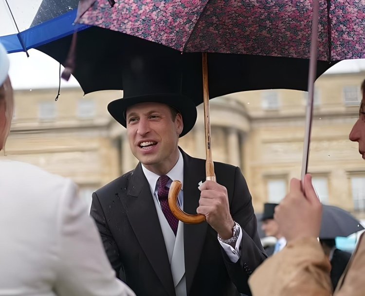 Prince William Hosts Garden Party Amid Torrential Rain