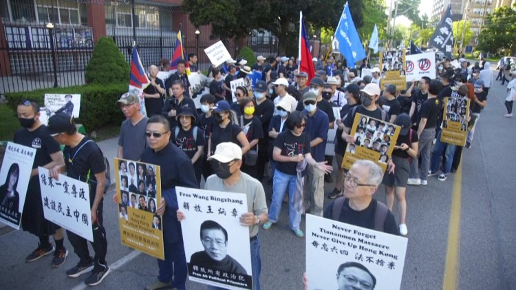 Toronto Chinese Community Protests Tiananmen Anniversary