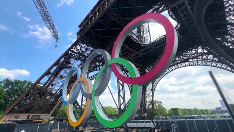 Paris Unveils Olympic Rings on Eiffel Tower for 2024 Games