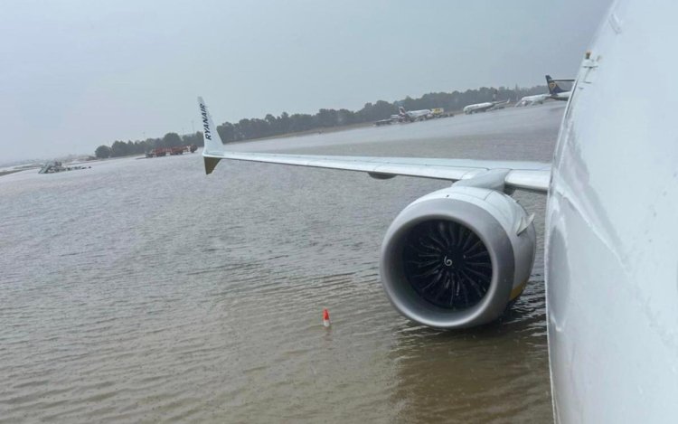 Flooded Mallorca Airport Grounds Planes Amid Storm