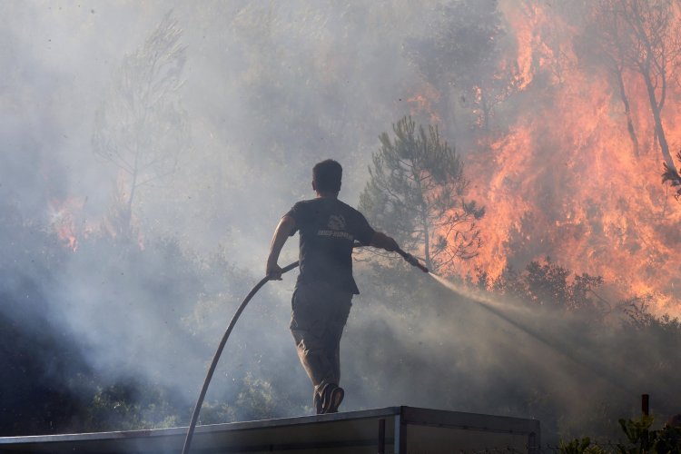 Greek Firefighters Battle Wildfires Near Athens