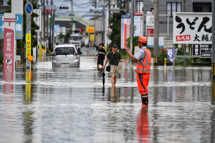 Record Rainfall Causes Flooding in Northern Japan