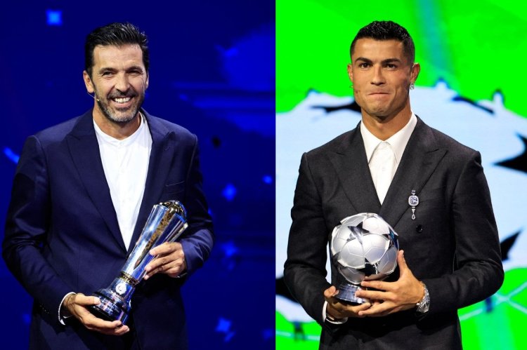 Ronaldo and Buffon Honored at Champions League Draw