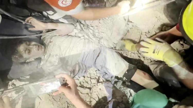 Boy Rescued from Rubble After Gaza Strike