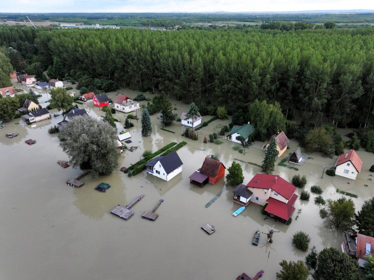 Floods Devastate Lewin Brzeski in Poland