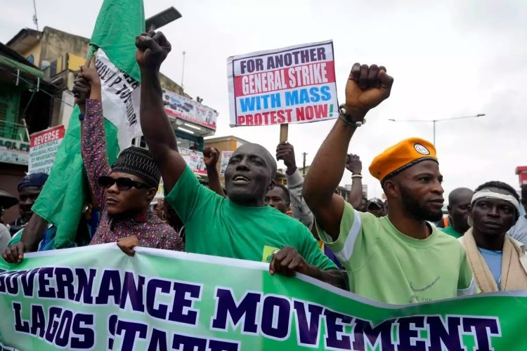 Nigerians protest hardship on independence day